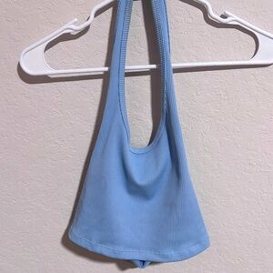 Light blue h&m halter top